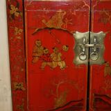 Antique Chinese hand-lacquered side table, large sideboard.