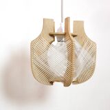 Suspension fil et bois des années 60-70.