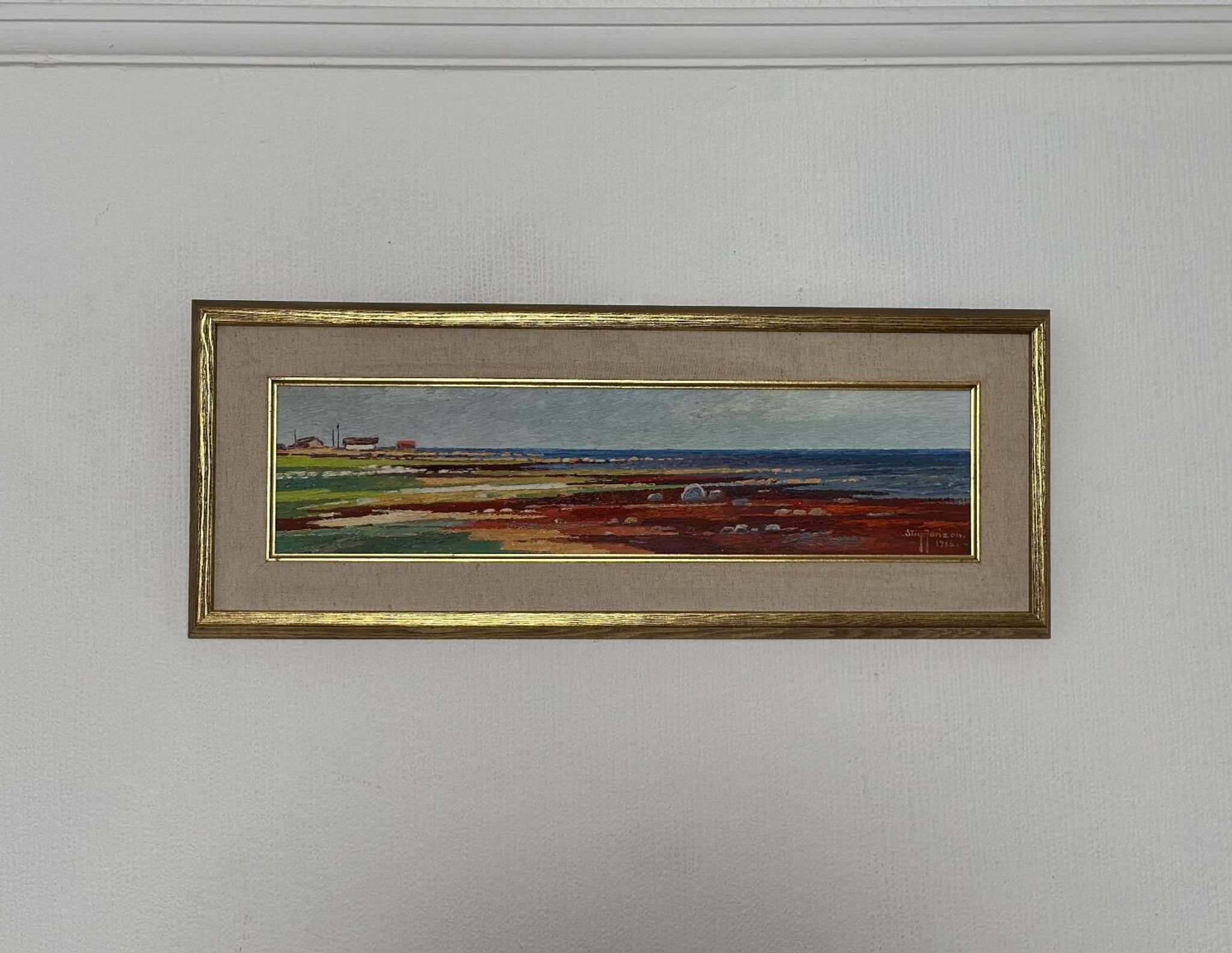 Swedish Oil on Panel – “Red Seaweed, Bredsätra Öland” by Stig Jonzon