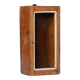 Small old wall display case clock box patina original india