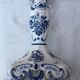 Hand-painted Moustiers porcelain candle holder