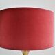 Brass bamboo table lamp by Ingo Maurer with velvet lampshade, 1960