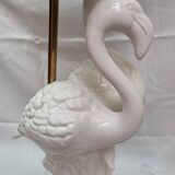 White porcelain flamingo lamp