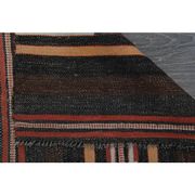 Vintage Turkish Oushak Handmade Wool Cotton Brown Runner Rug 73x254