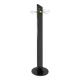 Portemanteau pivotant en bois laqué noir et laiton