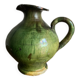 Provence 1950 jar in green glazed earthenware
