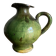 Provence 1950 jar in green glazed earthenware