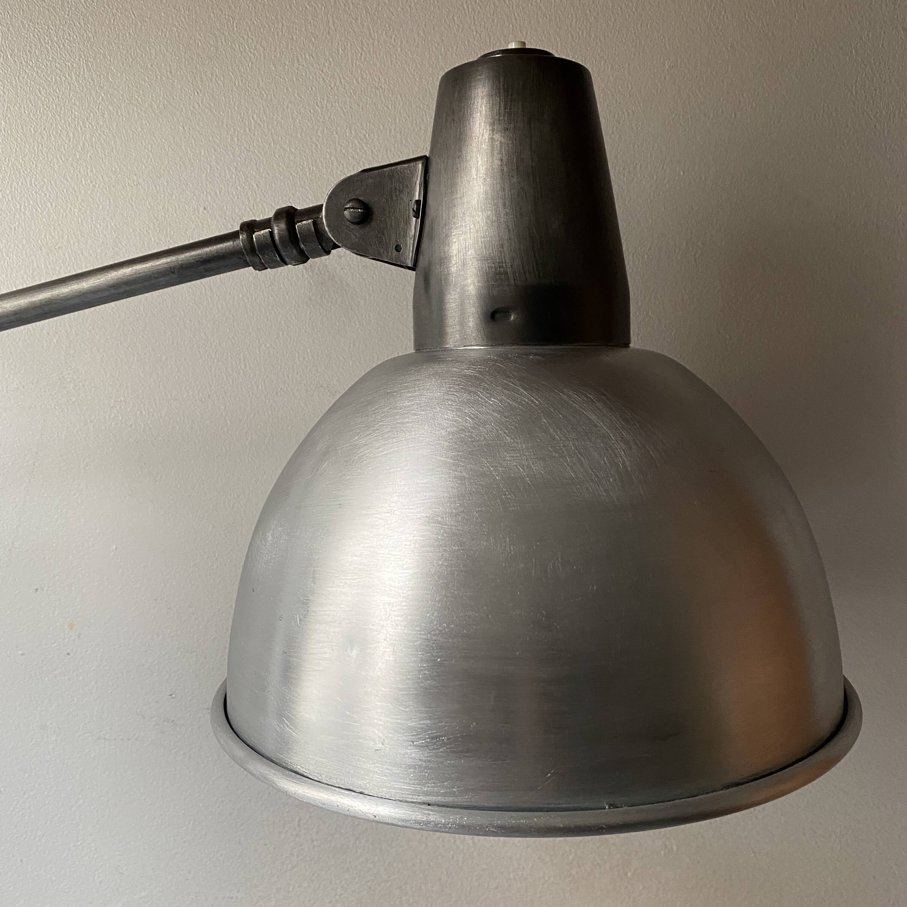 Antique large German industrial wall lamp "sis"