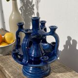 Candlestick in blue Tamegroute