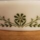 Lot de 3 plats vintage en pyrex fleurs vertes