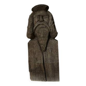Sculpture en bois d’Elie Traskine représentant Raspoutine