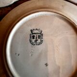 Set of 7 antique dessert plates St Amand and Hamage