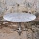 Large round Carrara marble table, Italy, 1970s