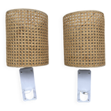 Pair of cannage wall lights