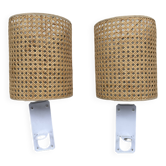 Pair of cannage wall lights