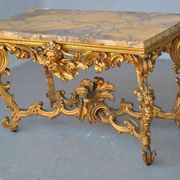 Rococo console Golden wood Roman marble XVII