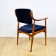 Danish office armchair vintage - navy blue