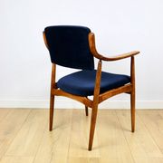Fauteuil de bureau danois vintage - bleu marine