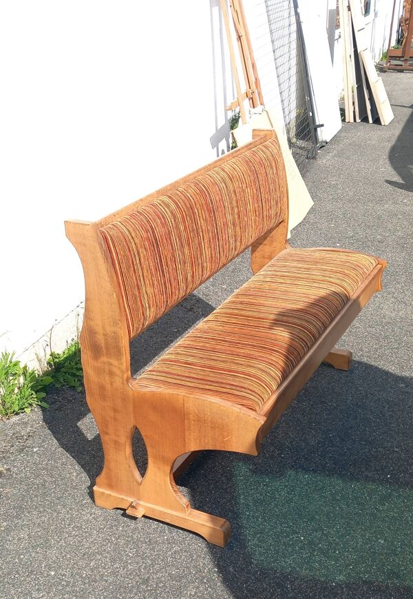 banquette coffre vintage en hêtre