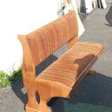 vintage beech storage bench