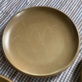 8 beige Berne stoneware plates wabi sabi