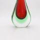Murano Soliflore Vase - Flavio Poli - Sommerso Red Green 19cm