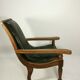Antique 19th Century Restored British Colonial Plantation Chair Leather Seat