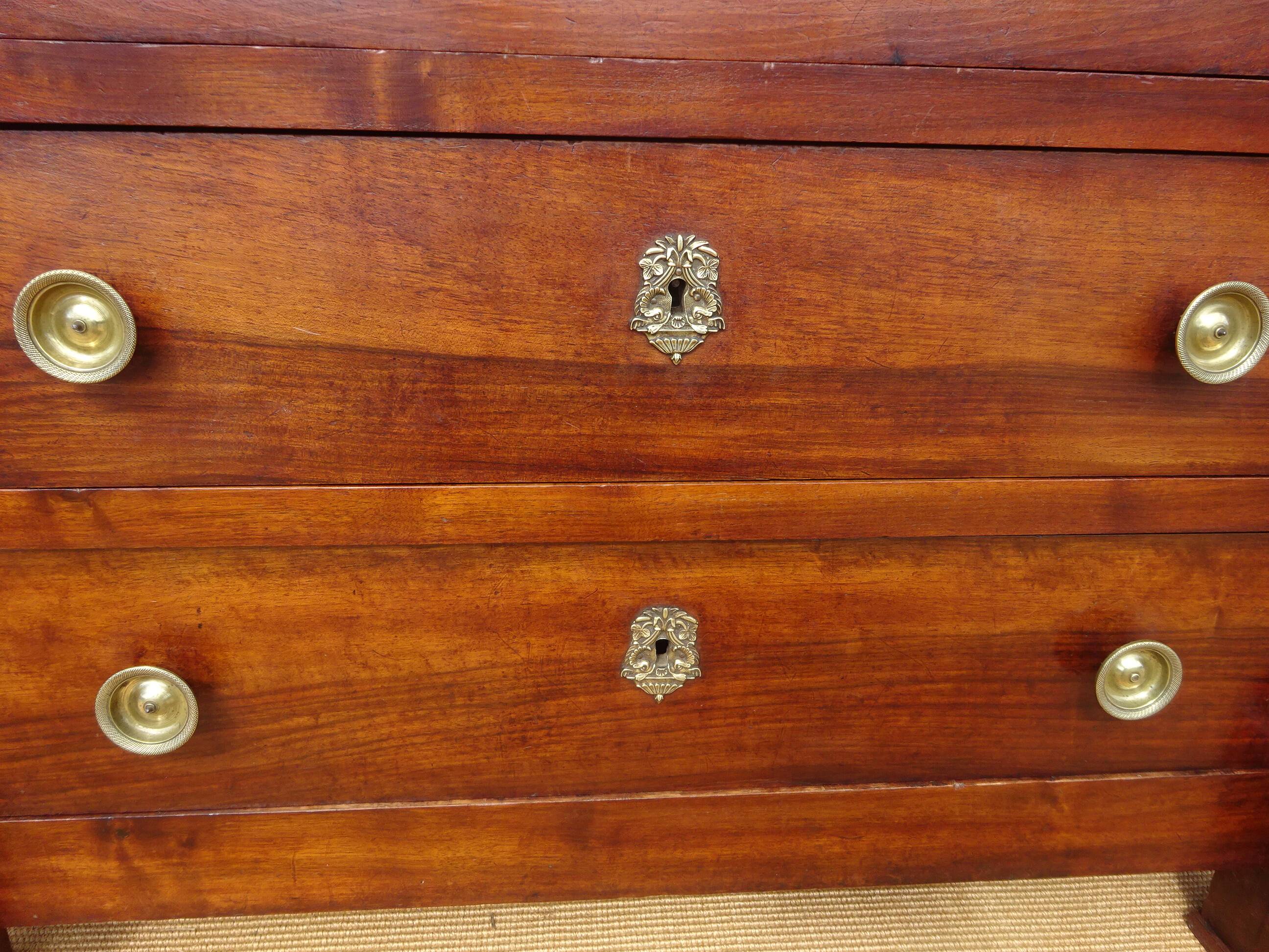 Very old walnut chest of drawers.