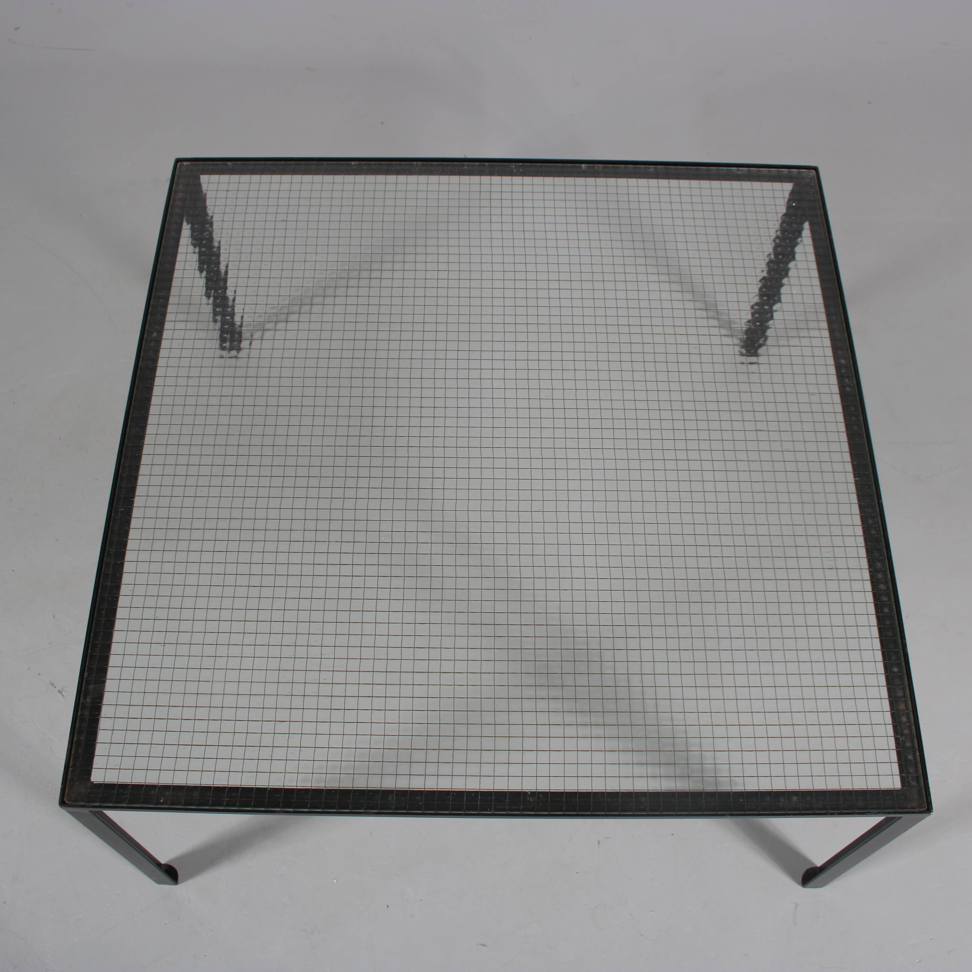 1950s Safety glass coffee table by Floris Fiedeldij for Artimeta, Netherlands