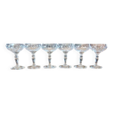 6 engraved crystal cups