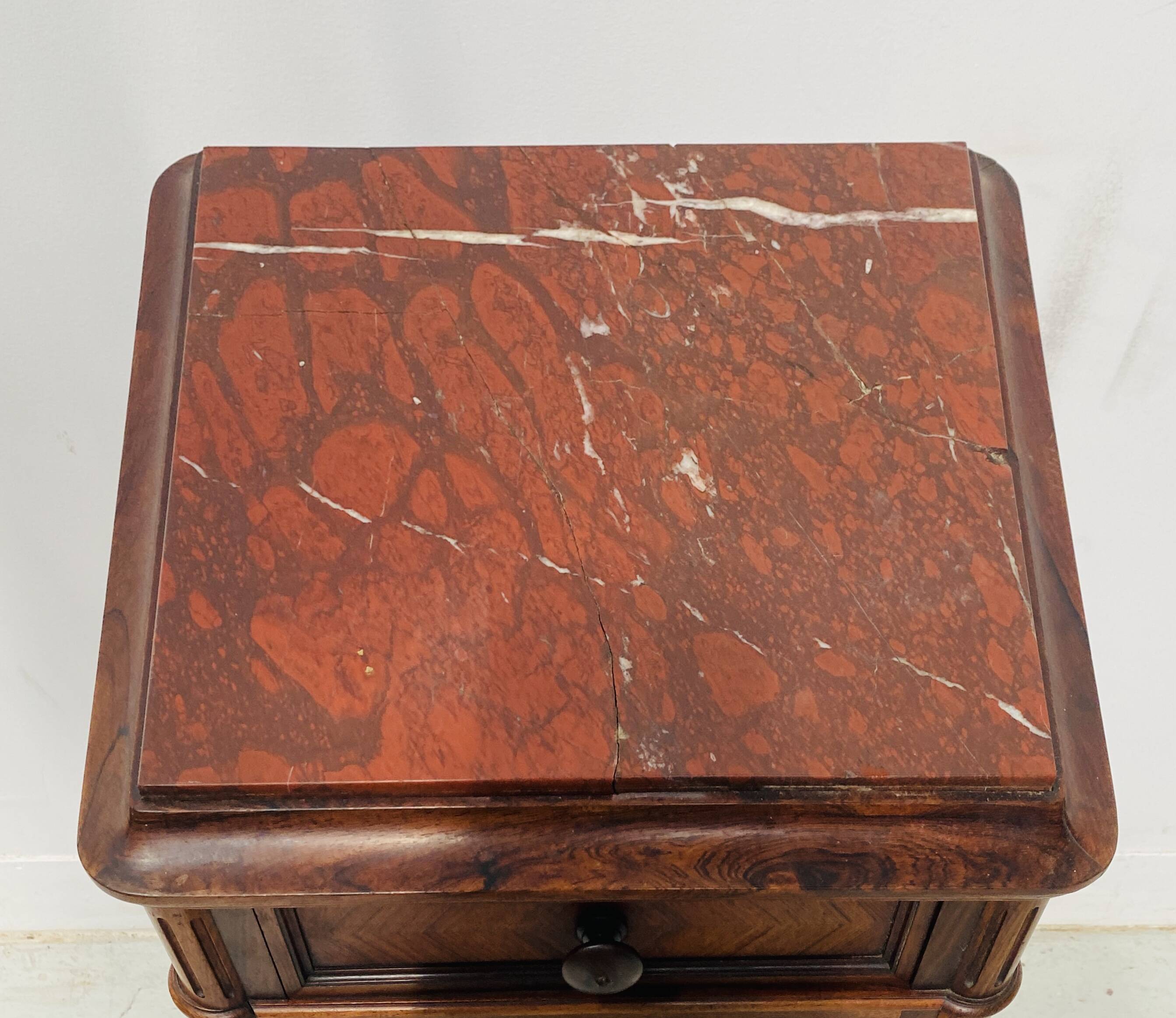 Napoleon III rosewood bedside table, 19th century