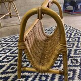 Rattan magazine rack