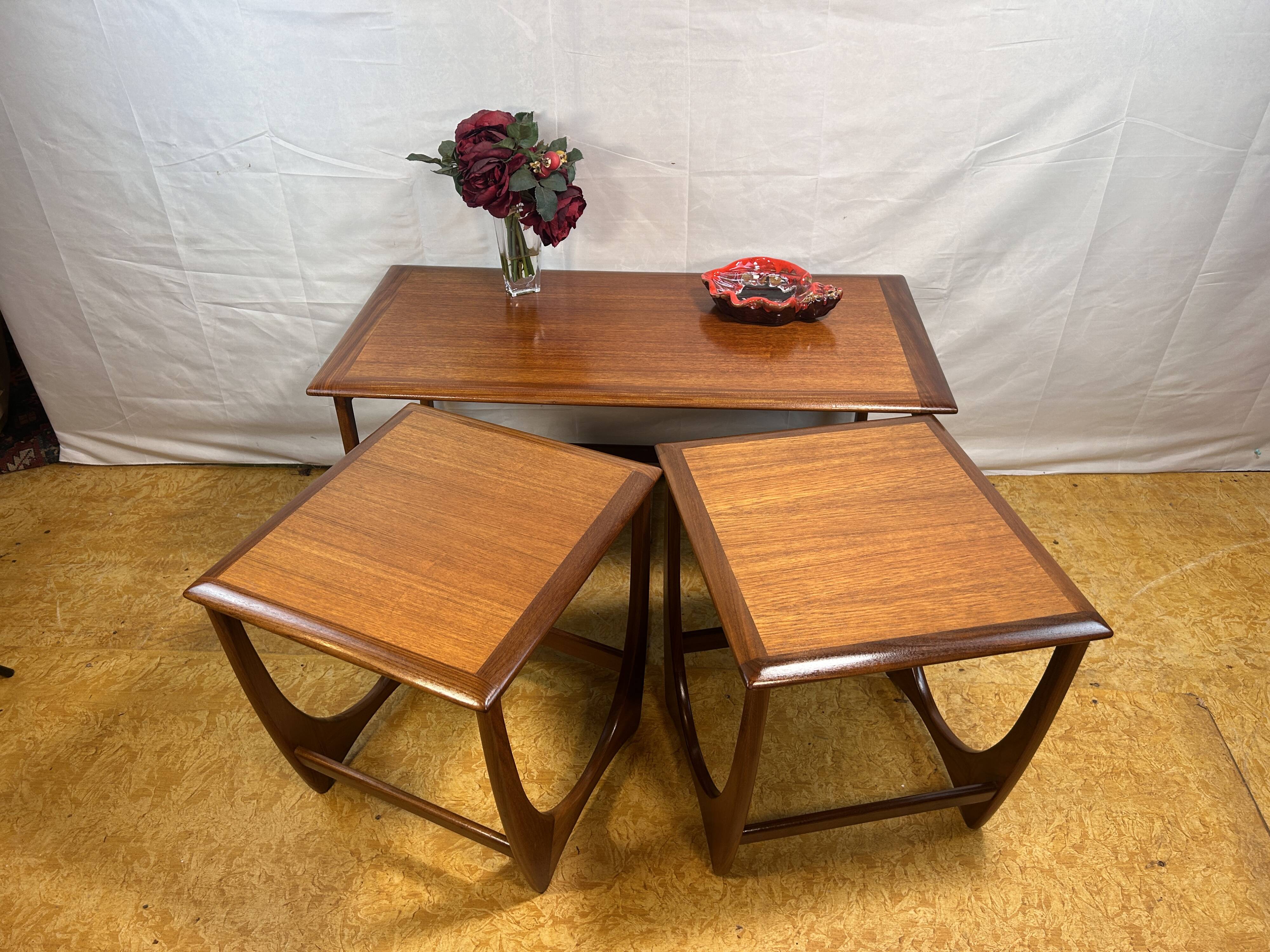 Mid-Century Retro Vintage Teak Nest of Tables by G Plan – Astro Line