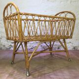 Rattan crib 1960s