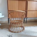 Vintage child rattan chair