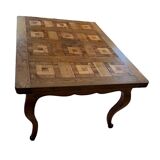 Louis XV style table in solid wood with marquetry – with extensions