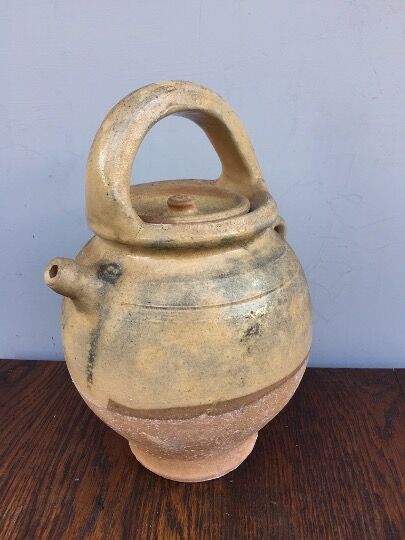 Vinaigrier terracotta partially glazed