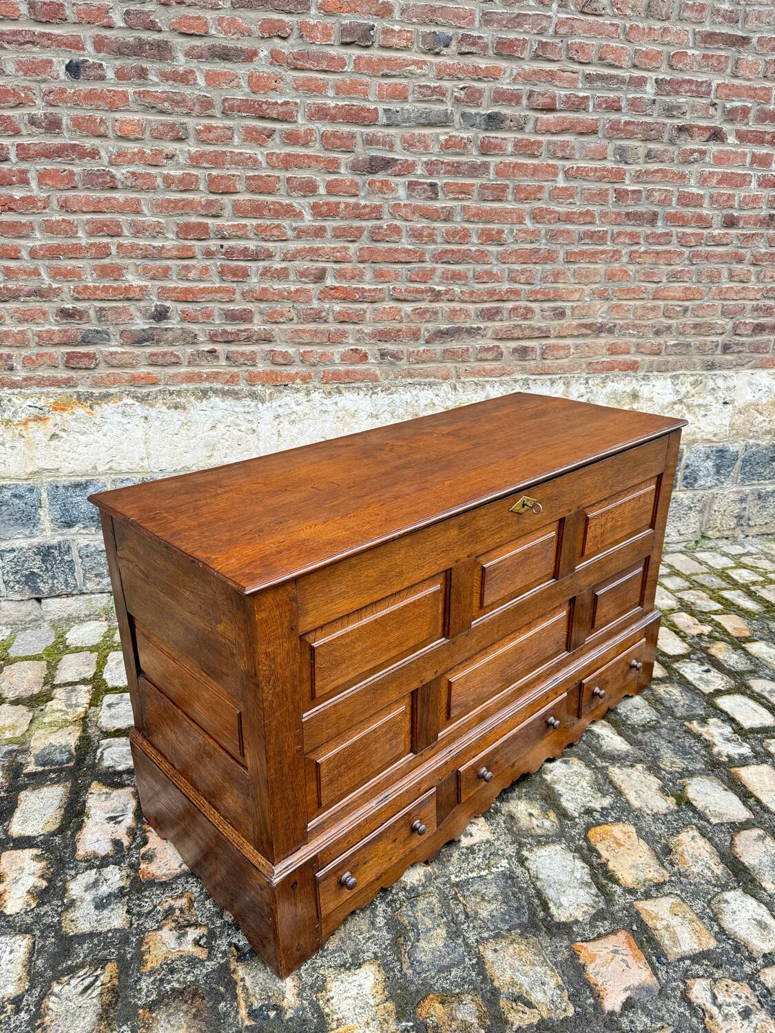 Oak Chest Louis XIV Style XIX Eme Century