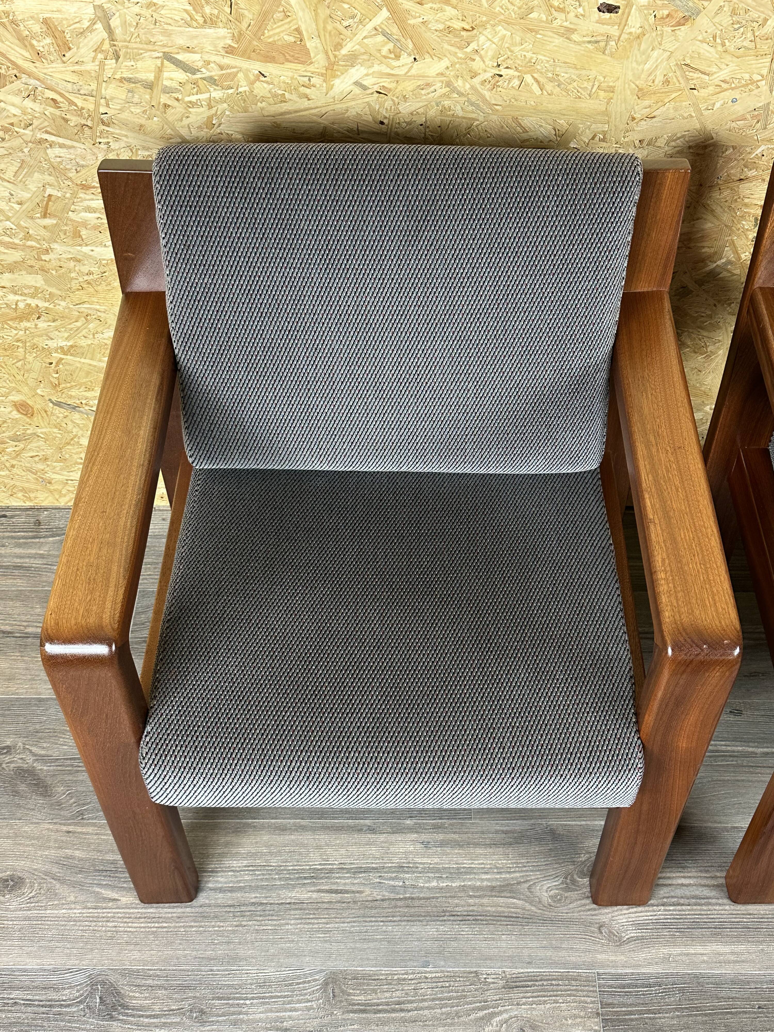 60s 70s Teak Easy Chair Lounge Chairs Danish Modern Design, Set of 2