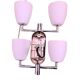 Fontana Arte, Set of 3 4-Light Wall Lamps, White Murano Glass, Italy