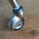 Table trolley for vinyls or magazines in gold metal and formica