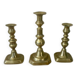 Victorian brass candlesticks