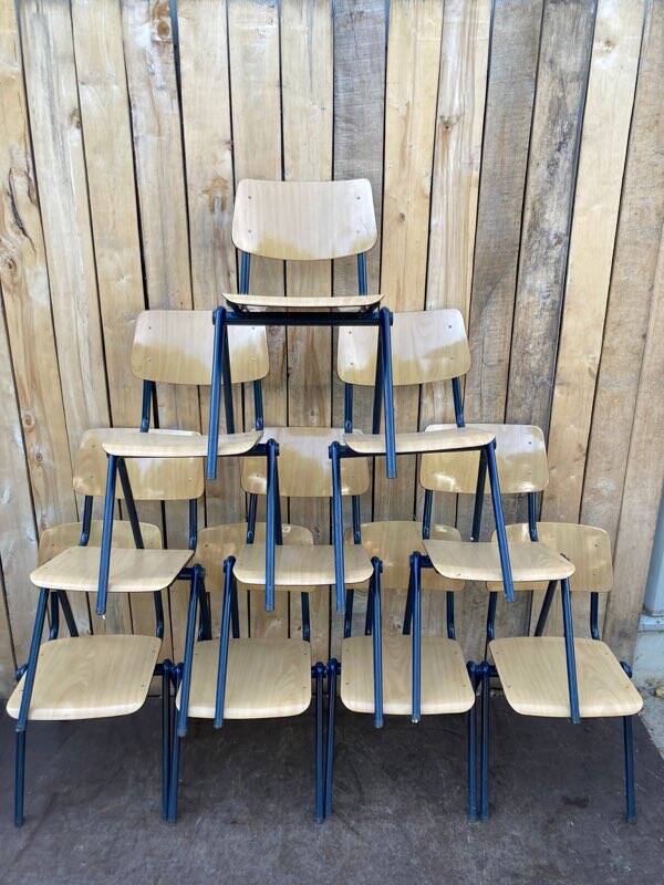 Vintage Galvanitas S35 chair – blue compass frame