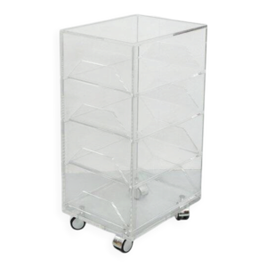 Table roulante en acrylique - space age