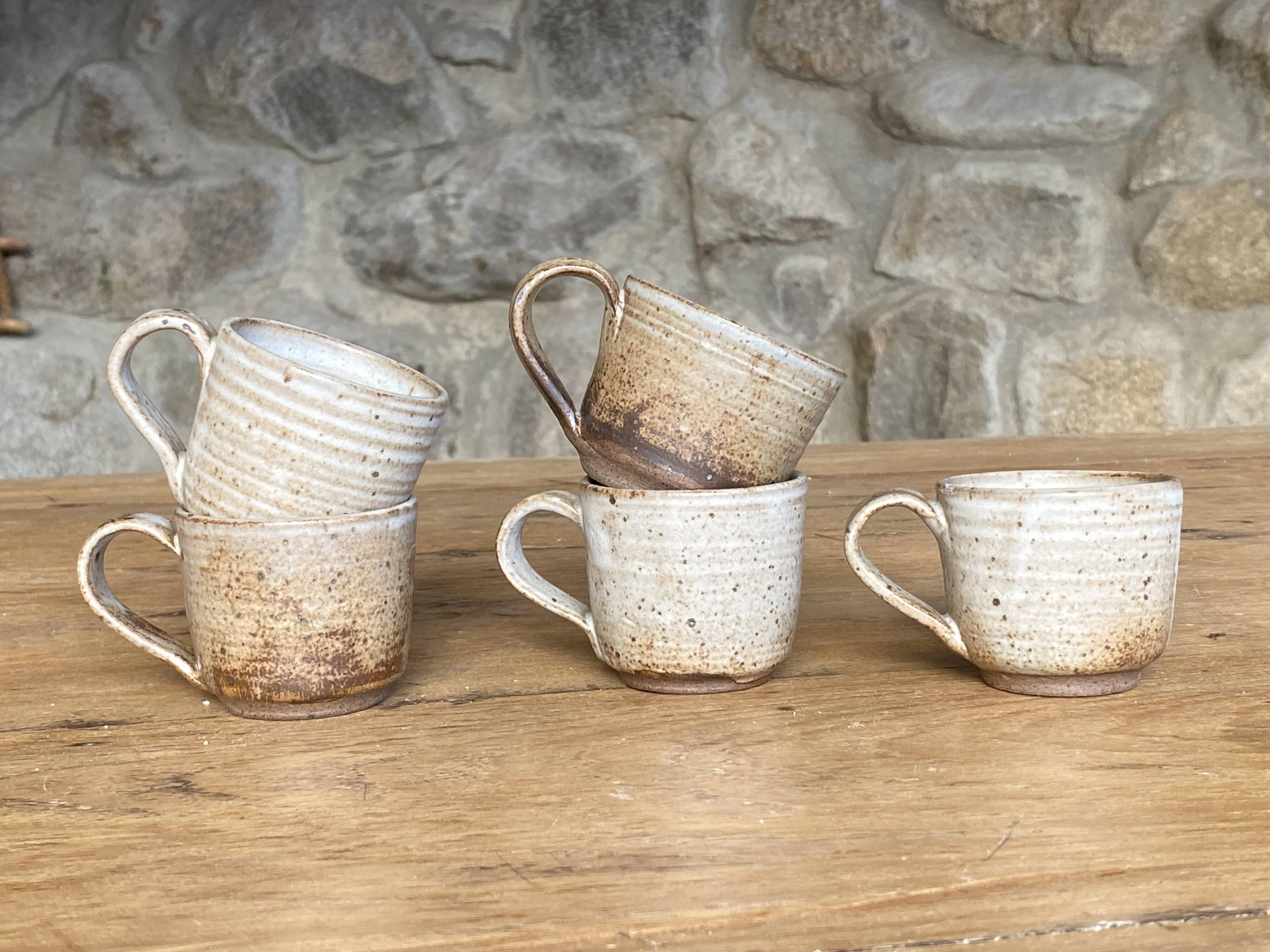 Handmade stoneware coffee set