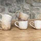 Handmade stoneware coffee set