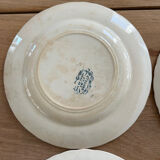 Set of 5 dessert plates Terre de fer Jules Vieillard