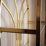 Gold glass and metal shelf