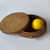 Woven rattan box 1960