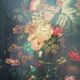 Old painting Bouquet of flowers oil on canvas still life 19th century